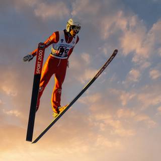 Extreme ski jump wallpaper