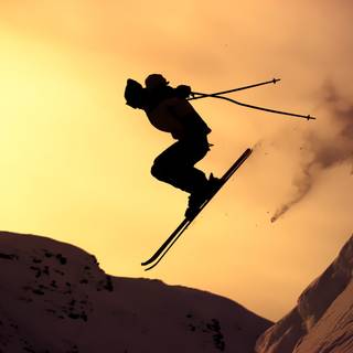 Extreme ski jump wallpaper