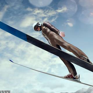 Extreme ski jump wallpaper