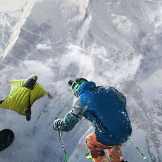 Extreme ski jump wallpaper