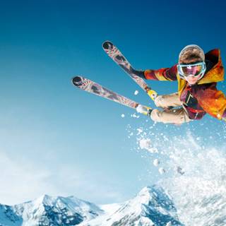 Extreme ski jump wallpaper