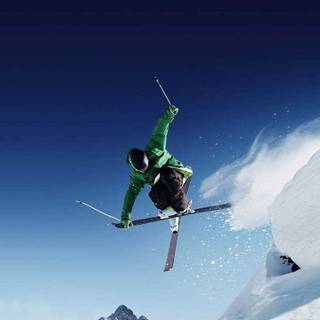 Extreme ski jump wallpaper
