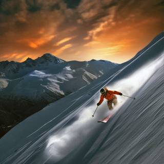 Extreme ski jump wallpaper