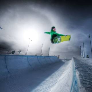 Extreme ski jump wallpaper