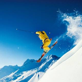 Extreme ski jump wallpaper