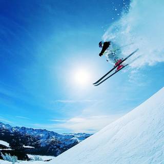 Extreme ski jump wallpaper