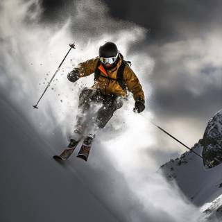 Extreme ski jump wallpaper