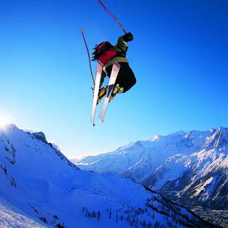 Extreme ski jump wallpaper