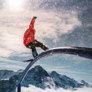 Mountain snowboarding wallpaper