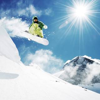 Mountain snowboarding wallpaper
