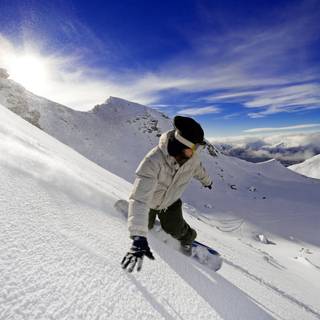 Mountain snowboarding wallpaper