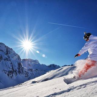 Mountain snowboarding wallpaper