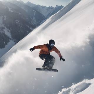 Mountain snowboarding wallpaper