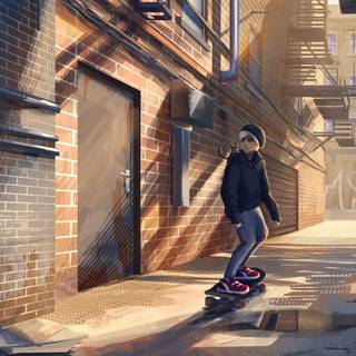Street skateboarding wallpaper