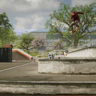 Skate park scene wallpaper