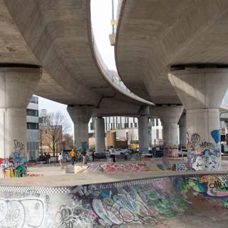 Skate park scene wallpaper