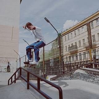 Skate park scene wallpaper