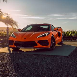 Corvette C8 4k wallpaper