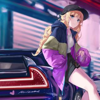 Cartoon 4k car wallpaper