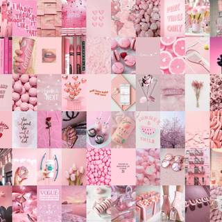 Pink collage 4k wallpaper