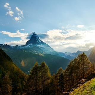 Mountain forest 4k wallpaper