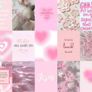 Pink collage 4k wallpaper