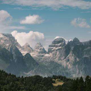 Mountain forest 4k wallpaper