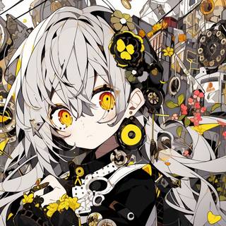 4k anime yellow wallpaper