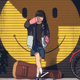 4k anime yellow wallpaper