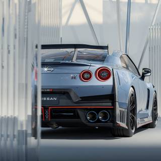 Nissan GT-R R35 rear wallpaper