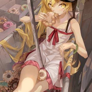 Shinobu Oshino phone wallpaper