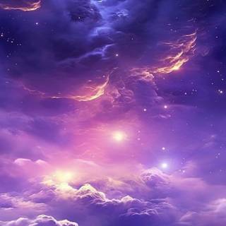 Purple space phone wallpaper