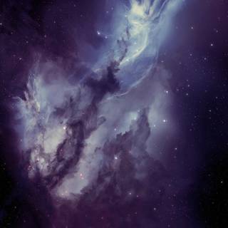 Purple space phone wallpaper