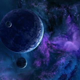 Purple galaxy desktop wallpaper