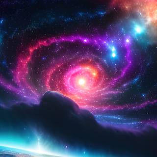 Purple space phone wallpaper