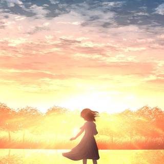 Yellow anime phone wallpaper