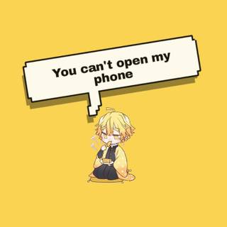 Yellow anime phone wallpaper