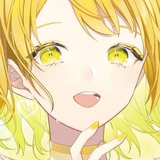 Yellow anime phone wallpaper