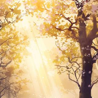 Yellow anime phone wallpaper