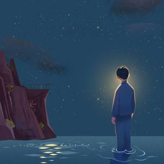 Yellow anime phone wallpaper