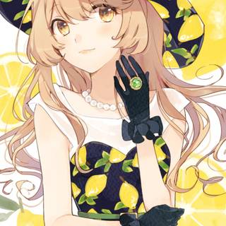 Yellow anime phone wallpaper