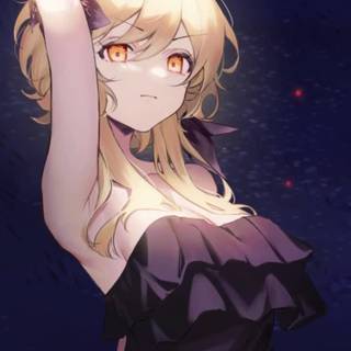 Yellow anime phone wallpaper