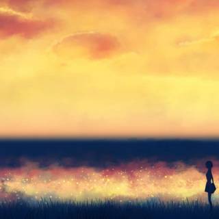 Yellow anime phone wallpaper