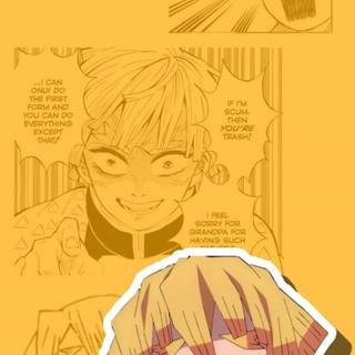 Yellow anime phone wallpaper