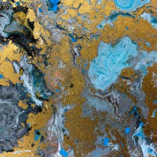 Blue and gold iPhone wallpaper