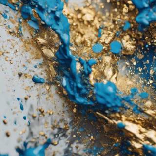 Blue and gold iPhone wallpaper