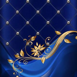 Blue and gold iPhone wallpaper