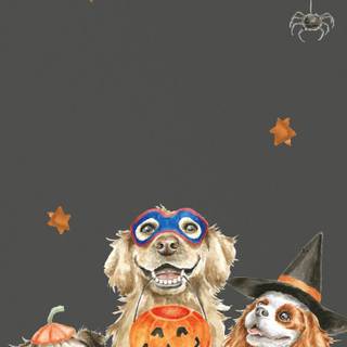 Vintage dog autumn wallpaper