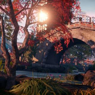 Futuristic autumn wallpaper