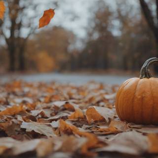 Futuristic autumn wallpaper